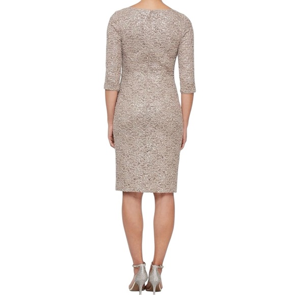 ALEX EVENINGS ELEGANT 3/4 SLEEVE SHEATH DRESS SZ 6 NWTS - Picture 15 of 15